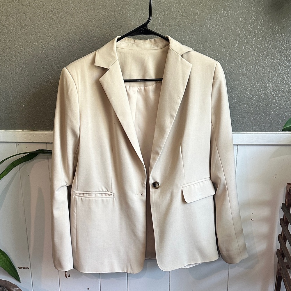 Cream Blazer Jacket